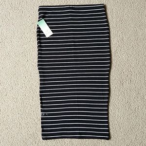 Midi length pencil skirt